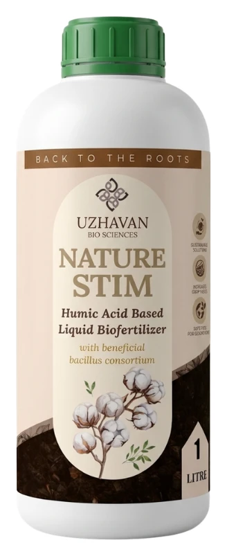 1 litre bottle of Nature Stim humic acid based liquid biofertilizer